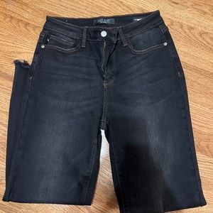 Judy Blue Cropped Straight Black Jeans